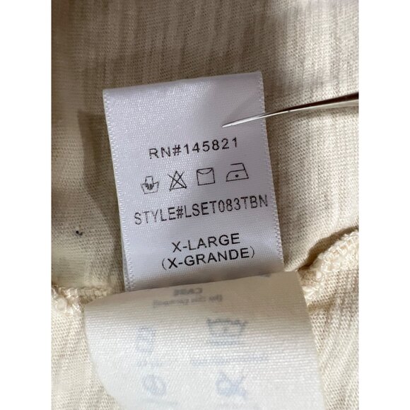 Three Bird Nest Duster Cardigan Size XL Open Front Long Sleeve Beige Tan Neutral - Picture 5 of 8